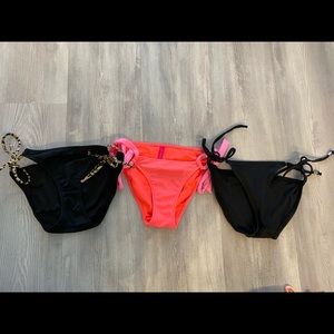 2 Victoria’s Secret Extra small side tie bikini bottoms - read!